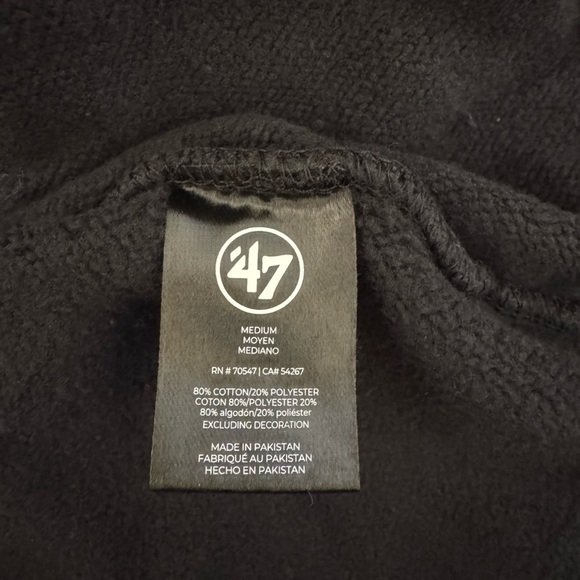 NWT! Men’s ‘47 Pittsburg Steelers black crewneck sweatshirt Size Medium - Picture 5 of 5